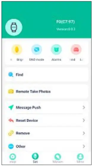 hama 00178600 Fitness Tracker with Heart Rate Monitor -Settings