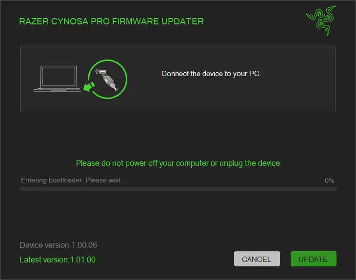Razer Cynosa Chroma Pro Firmware Updater