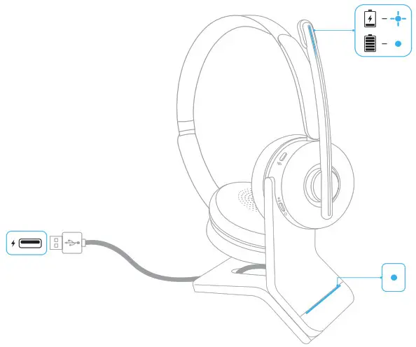 ANKER PowerConf H700 Bluetooth Headset with Microphone- Charging Stand