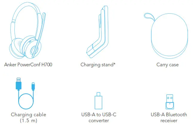 ANKER PowerConf H700 Bluetooth Headset with Microphone- Included