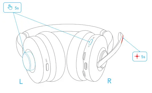 ANKER PowerConf H700 Bluetooth Headset with Microphone- Reset