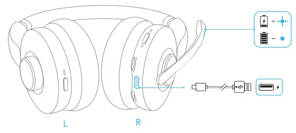 ANKER PowerConf H700 Bluetooth Headset with Microphone- USB