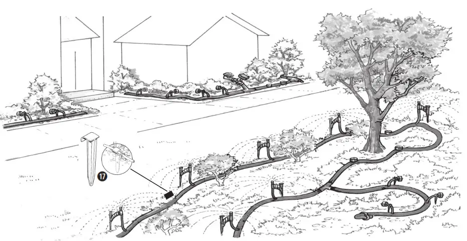 DIG Drip and Micro Sprayer Watering Kit GE2050- TYPICAL INSTALLATION