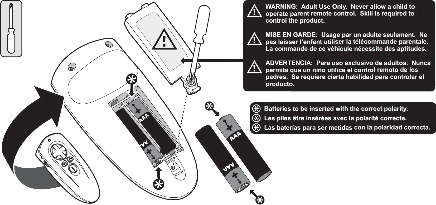 Required 2 AAA Batteries