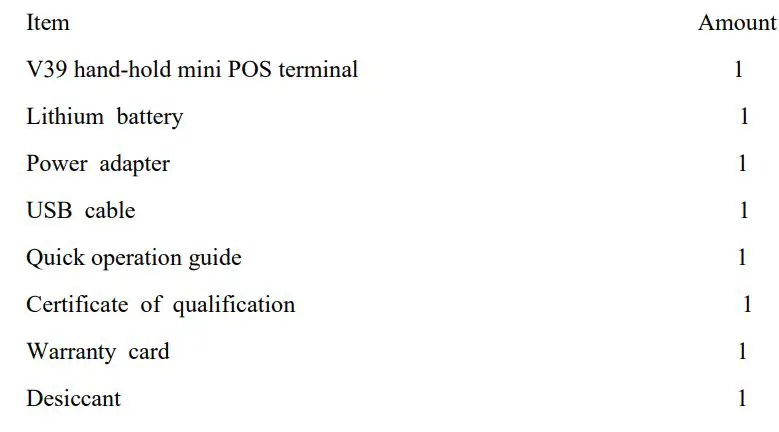 Vanstone Electronic V39 Portable Mini Mobile - Package Contents