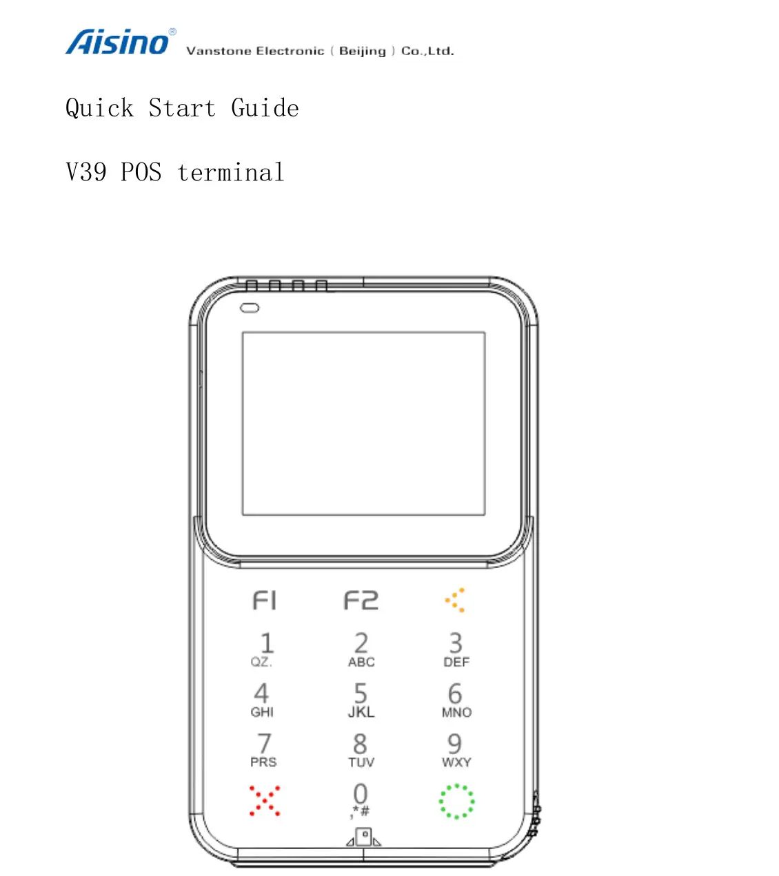 Vanstone Electronic V39 Portable Mini Mobile User Manual