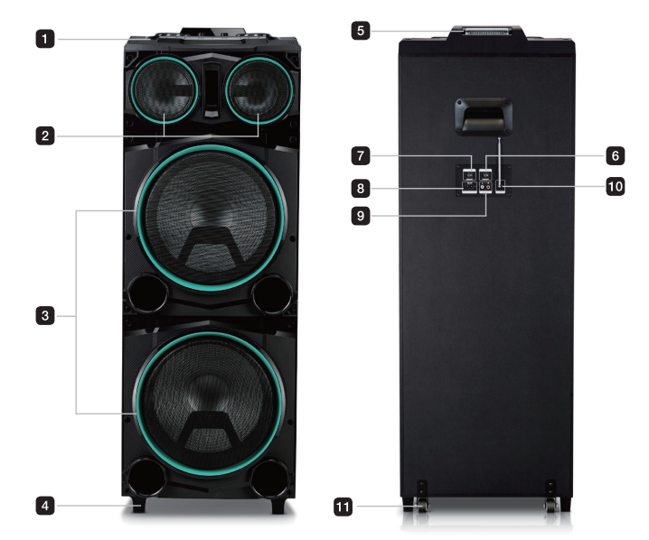 IQ sound IQ 5515DJBT Party Speaker - parts