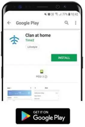 time2 Olivia 2 Indoor Rotating WiFi Security Camera User Guide - Google Play Store Logo