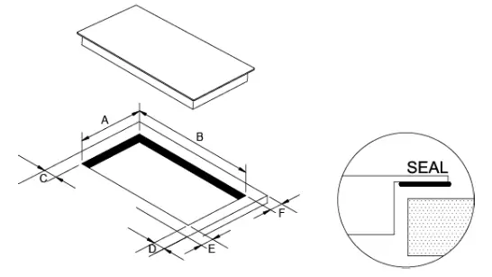 CANDY CEHDD30TCT 29cm Ceramic Hob - Installation 2