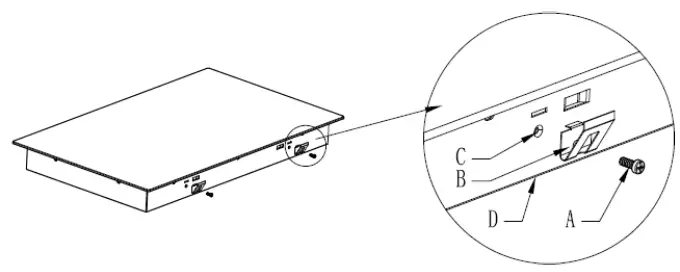 CANDY CEHDD30TCT 29cm Ceramic Hob - fixing brackets