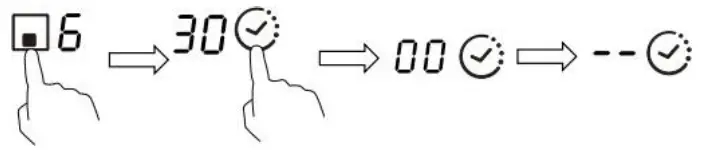 CANDY CEHDD30TCT 29cm Ceramic Hob - remaining time and 2