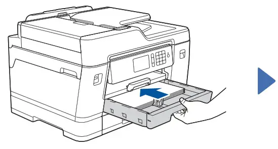 Slowly push the paper tray
