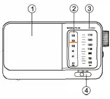 ONGTEED TD-62 AMFM Radio with Bluetooth Instruction Fig1