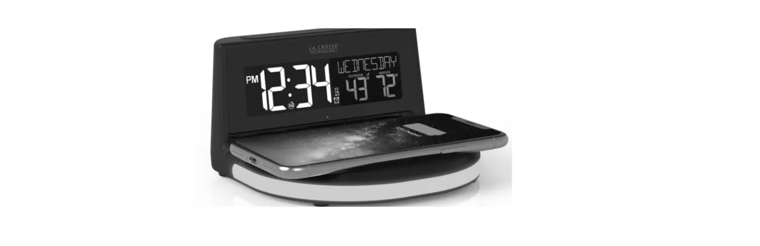 La Crosse Technology Ca77932 Wireless Charging Station With Outdoor Temperature User Guide