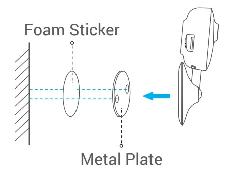 EZVIZ CSC1C Smart Home Camera - Foam Sticker