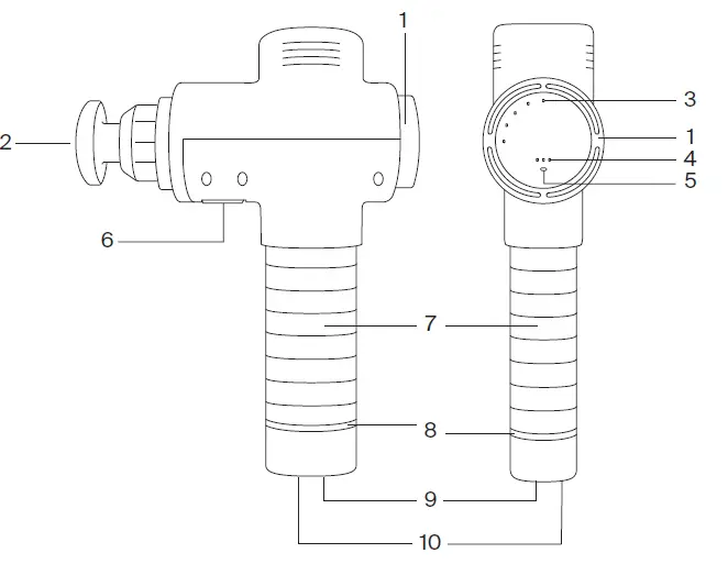 HYPERICE-HIVOLT2PRO Hypervolt 2 Pro-Handheld-Percussion-Massage-Gun-fig-1