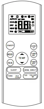 MRCOOL R 57A6-BGEFU1 Remote Control-fig2