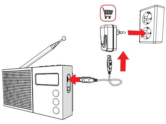 NIKKEI NDB30 Portable DAB Radio Alarm Clock Radio - Fig 2