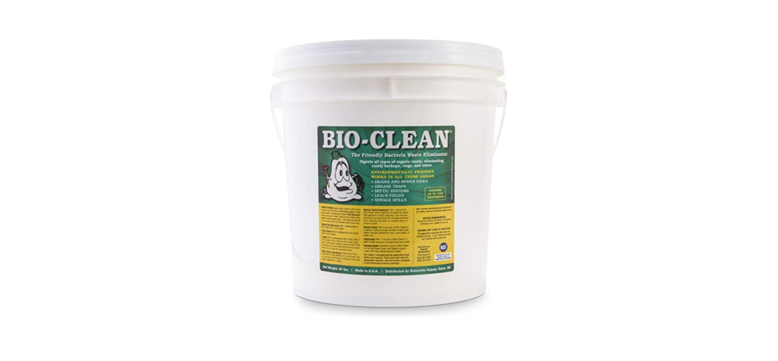 Amazon Bio-clean Drain Septic 2# Can Cleans Drains- Septic Tanks Instructions