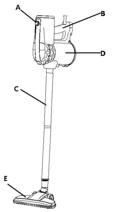 Nero 360215 CYCLONIC HAND-HELD VACUUM CLEANER - parts