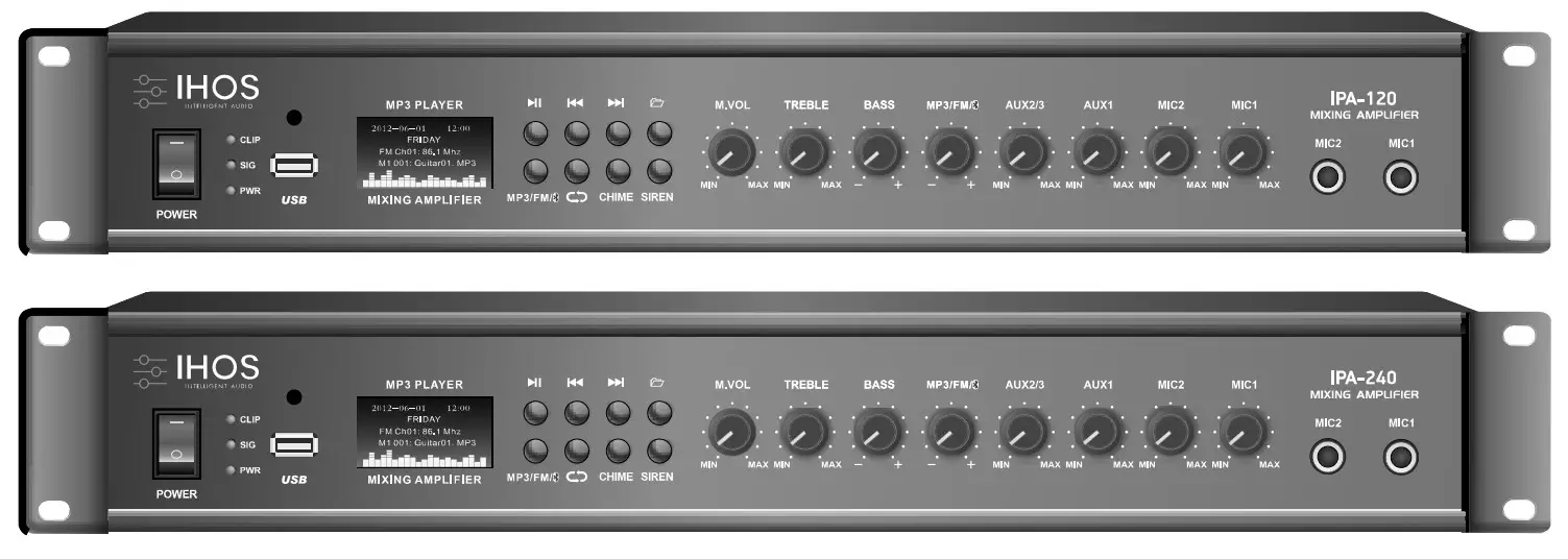 IHOS IPA 120 Bluetooth Mixer Amplifier