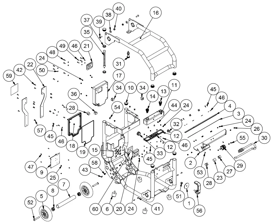 SUPERVAC V18-BW Super Vac Ventilation Fans - Frame Exploded View