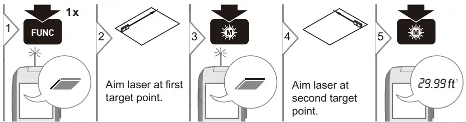 PREXISO PLT40L 2 in 1 Laser Tape Measure - Operations 5