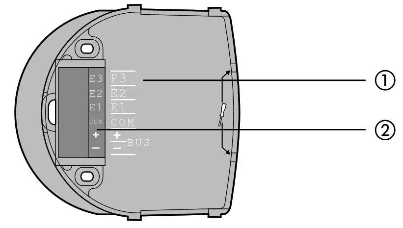 hager TX320 Room Thermostat - Connection of BUS and inputs