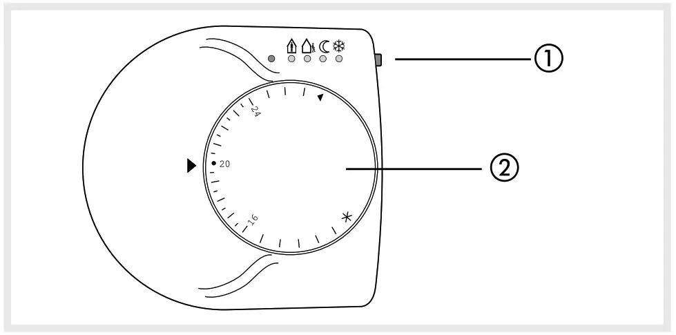 hager TX320 Room Thermostat - Description of thermostat