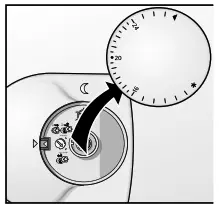 hager TX320 Room Thermostat - selector