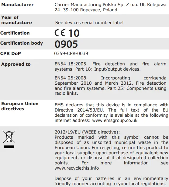 Firecell FC-610-001 Wireless Input Output Unit-fig12