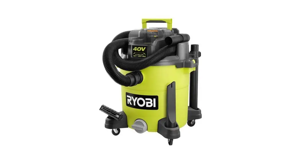Ryobi Ry40wd01 40v 10 Gallon Cordless Wet And Dry Vacuum Cleaner Owner's Manual