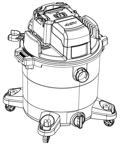 RYOBI RY40WD01 40V 10 Gallon Cordless Wet and Dry Vacuum Cleaner