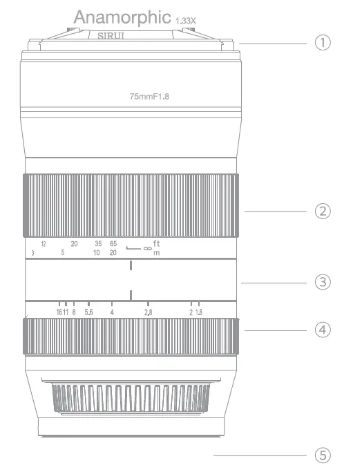 SIRUI SR75EFM 75mm F1.8 1.33X Anamorphic Lens 1