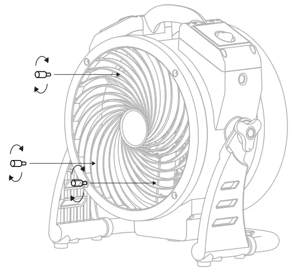 XPOWER FC-125B Rechargeable Cordless Air Circulator - 3