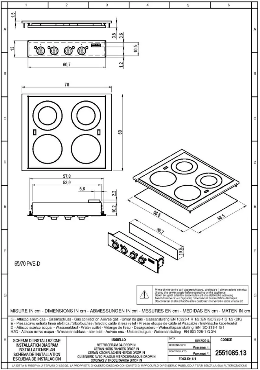 modular 316662 Ceran Hobs Ranges - SCHEMI DI INSTALLAZIONE 7