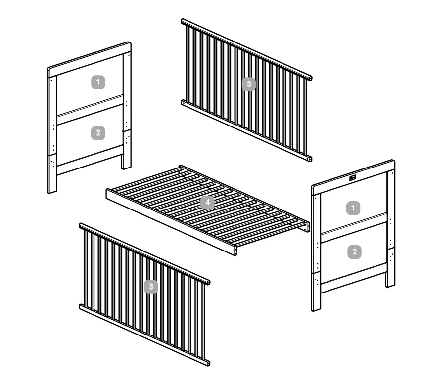 Silver Cross 220406 Devon Cot Bed fig (1)