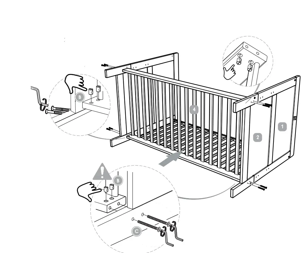 Silver Cross 220406 Devon Cot Bed fig (5)