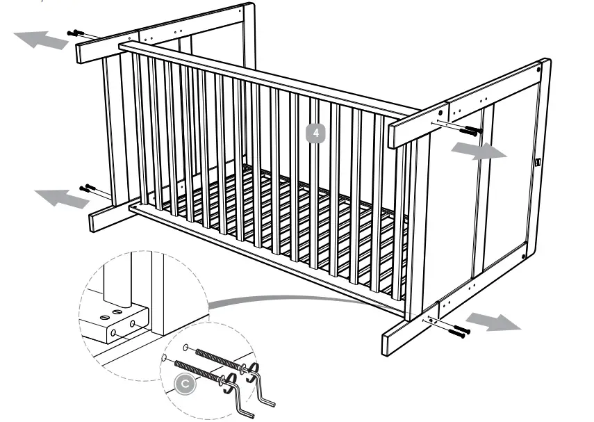 Silver Cross 220406 Devon Cot Bed fig (9)