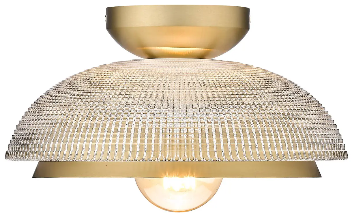 GOLDEN LIGHTING 0309-FM Crawford 1 Light 12 inch Brushed