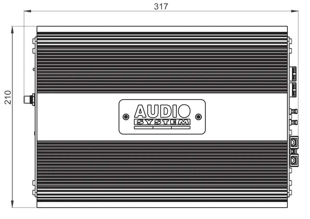 AUDIO SYSTEM AS Competition Amplifiers Dimensions