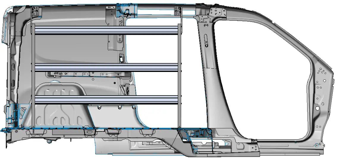 RANGER DESIGN P4 RA60 3 60 Steel Shelving Unit  3 Shelves -PHASE 13
