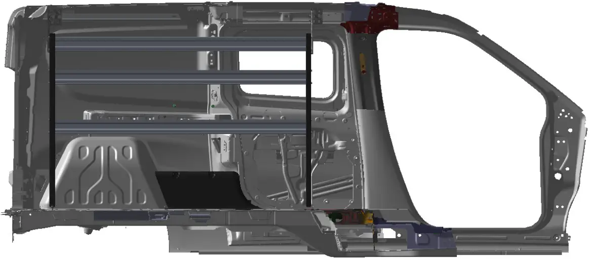 RANGER DESIGN P4 RA60 3 60 Steel Shelving Unit  3 Shelves -PHASE 20
