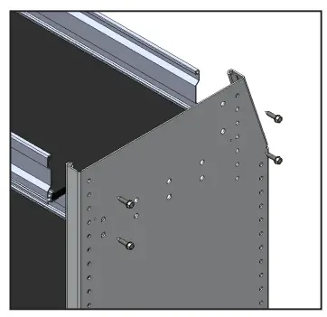 RANGER DESIGN P4 RA60 3 60 Steel Shelving Unit  3 Shelves -handle panels 1