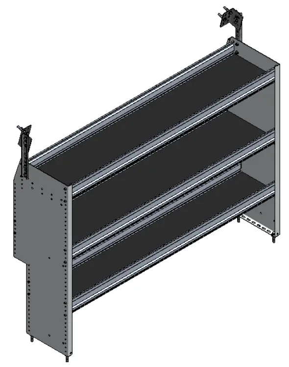 RANGER DESIGN P4 RA60 3 60 Steel Shelving Unit  3 Shelves