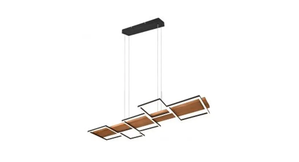 622910532 Led Ceiling Lamp Trio Harper 115cm Matt Black/wood User Manual