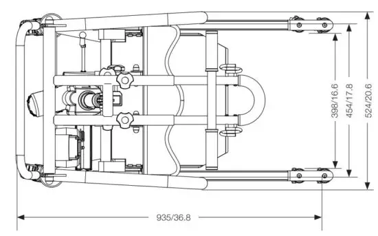FIG 25 Dimensions MiniLift125, with low legs.JPG