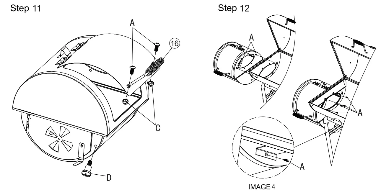 Royal Gourmet CC1830S Offset Smoker Charcoal Grill - 10