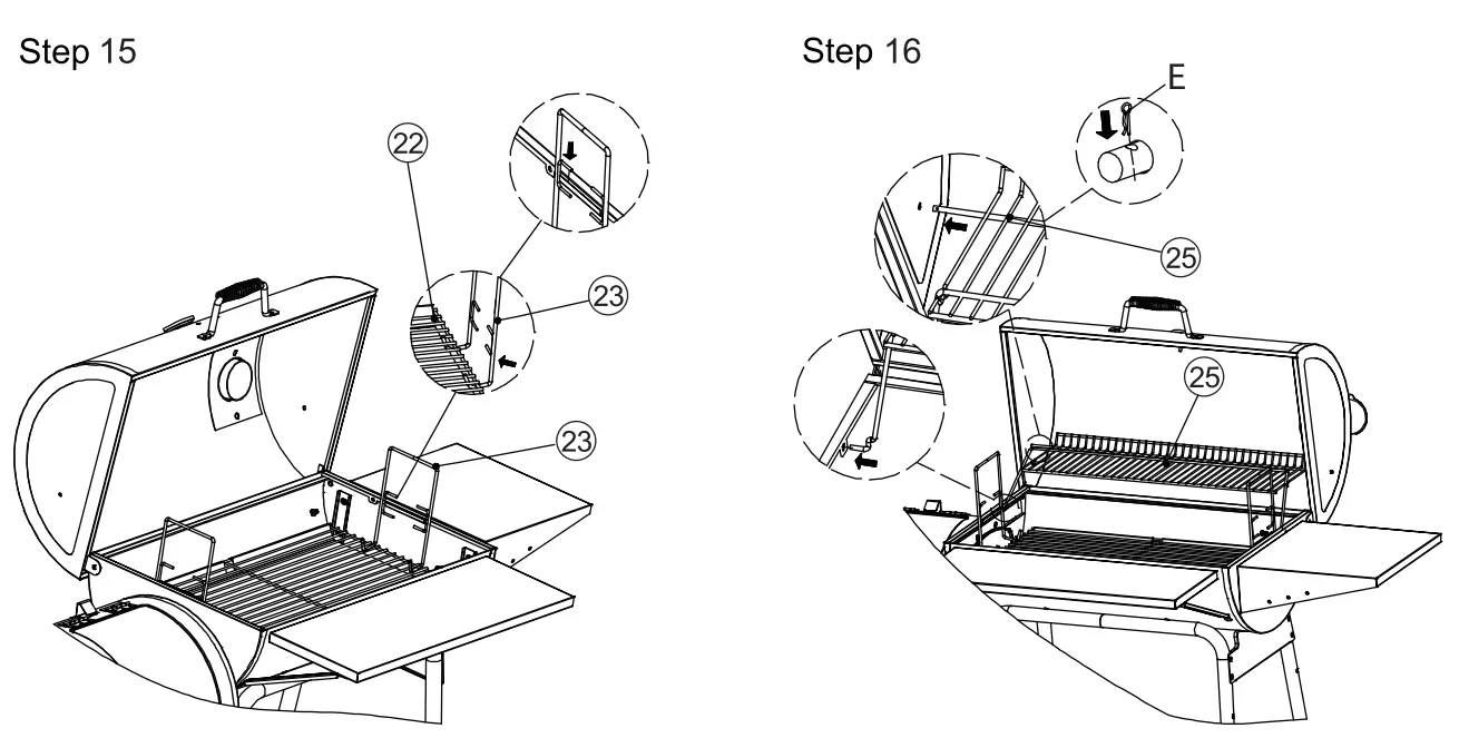 Royal Gourmet CC1830S Offset Smoker Charcoal Grill - 12