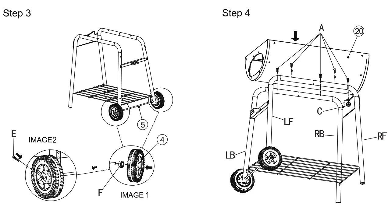 Royal Gourmet CC1830S Offset Smoker Charcoal Grill - 5